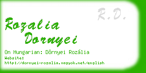 rozalia dornyei business card