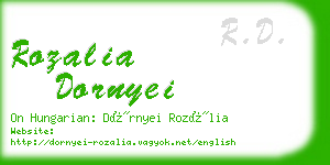 rozalia dornyei business card